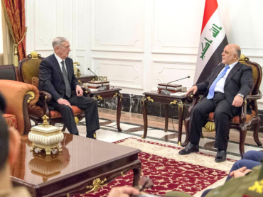 Secretary of Defense Jim Mattis meets with Iraqi Prime Minister Haider al-Abadi in Baghdad, Iraq, Feb. 20, 2017. (DOD photo by U.S. Air Force Tech. Sgt. Brigitte N. Brantley)