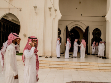 FILE -- Men arrive for prayers at a mosque in Riyadh, Saudi Arabia, May 3, 2015.  There is a broad consensus that the Saudi ideological juggernaut, which exports a fundamentalist strain of Islam known as Wahhabism, has disrupted local Islamic traditions in dozens of countries — the result of lavish spending on religious outreach for half a century, estimated in the tens of billions of dollars. (Tomas Munita/The New York Times)