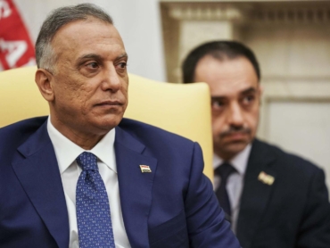 Mustafa Al-Kadhimi, the prime minister of Iraq, during a meeting with President Donald Trump in the Oval Office of the White House in Washington, Aug. 20, 2020. The meeting continues months of negotiations between the two governments over the presence of American troops in the country. (Anna Moneymaker/The New York Times)